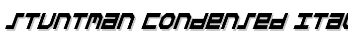Stuntman Condensed Italic font